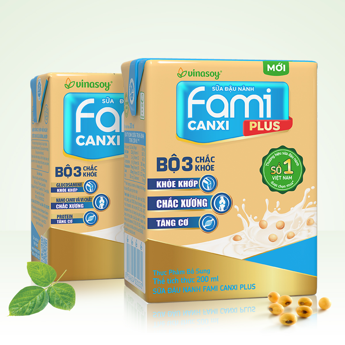 Thùng sữa đậu nành Fami Canxi Plus hộp (200ml x 36 hộp)