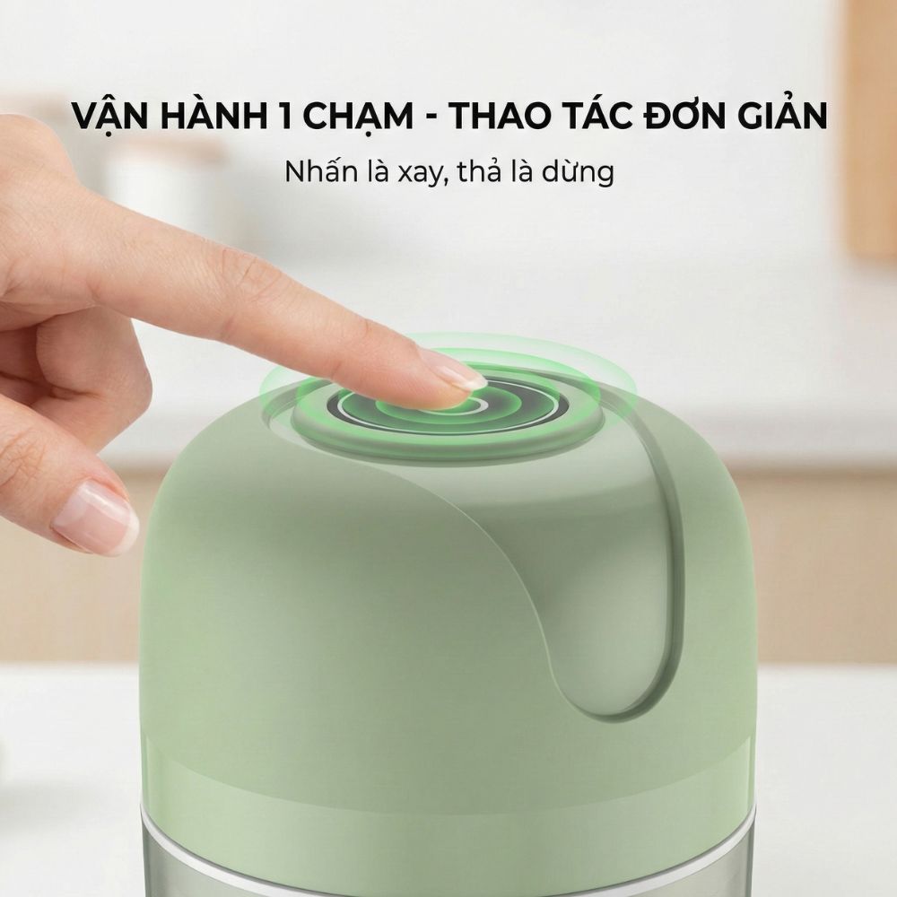 Máy Xay Tỏi Ớt Mini Chạy Pin Mishio MK420 - hàng chính hãng