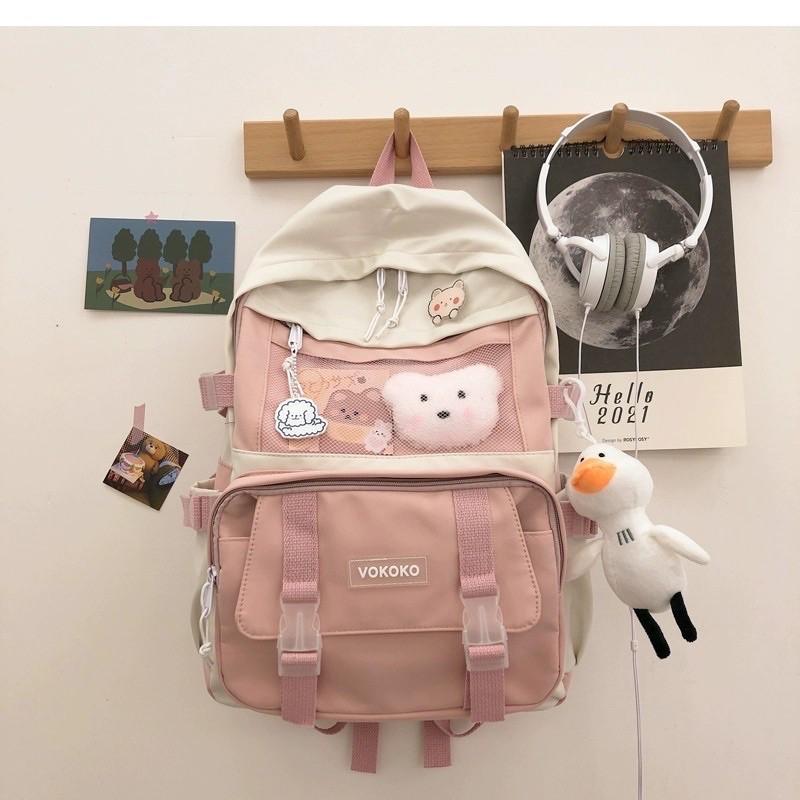 balo thời trang nam nữ Unisex balo đi học laptop balo ulzzang đi học thời trang Cặp- Balo sinh viên học sinh đa năng mèo đọc sách cute ulzzang