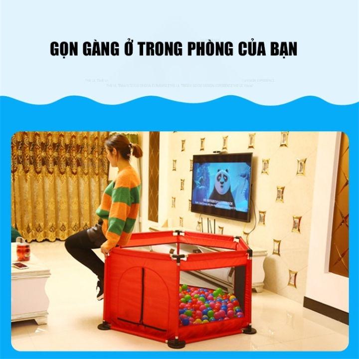 Quây bóng tặng kèm 20 bóng cho bé, lều bóng cho bé thiết kế siêu an toàn, nhà banh cho từ 1 tuổi và 3 tuổi trở lên