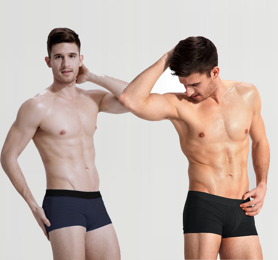 Combo 4 quần lót nam boxer thun cotton, sịp đùi nam đơn giản màu trơn, kiểu dáng boxer nam tính kết hợp thiết kế đơn giản trẻ trung