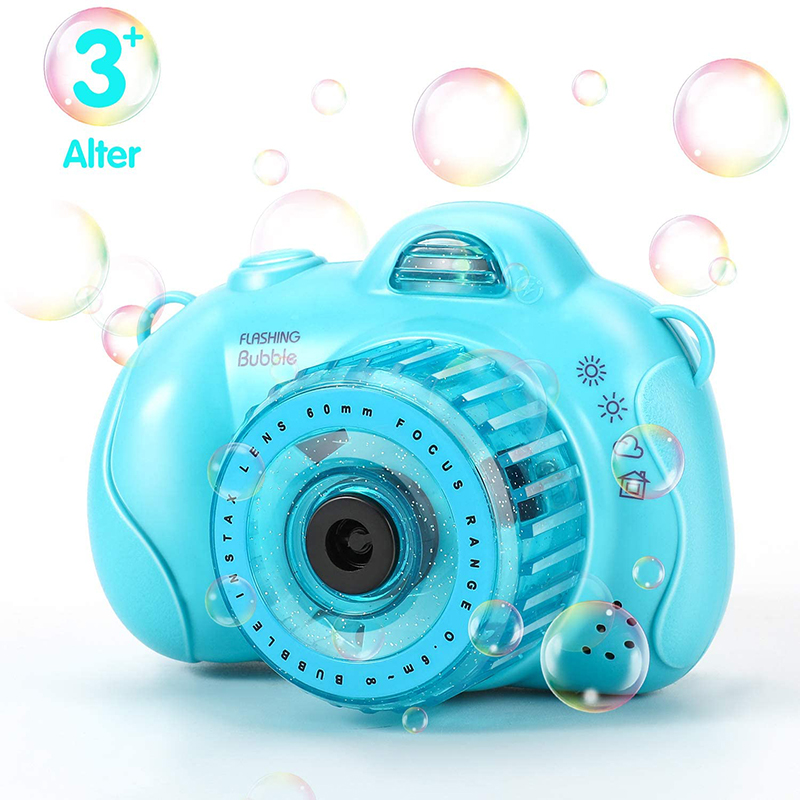 Đồ Chơi CLEVER HIPPO TOY Máy Chụp Hình Bong Bóng Đèn Flash - Xanh 8687/BL