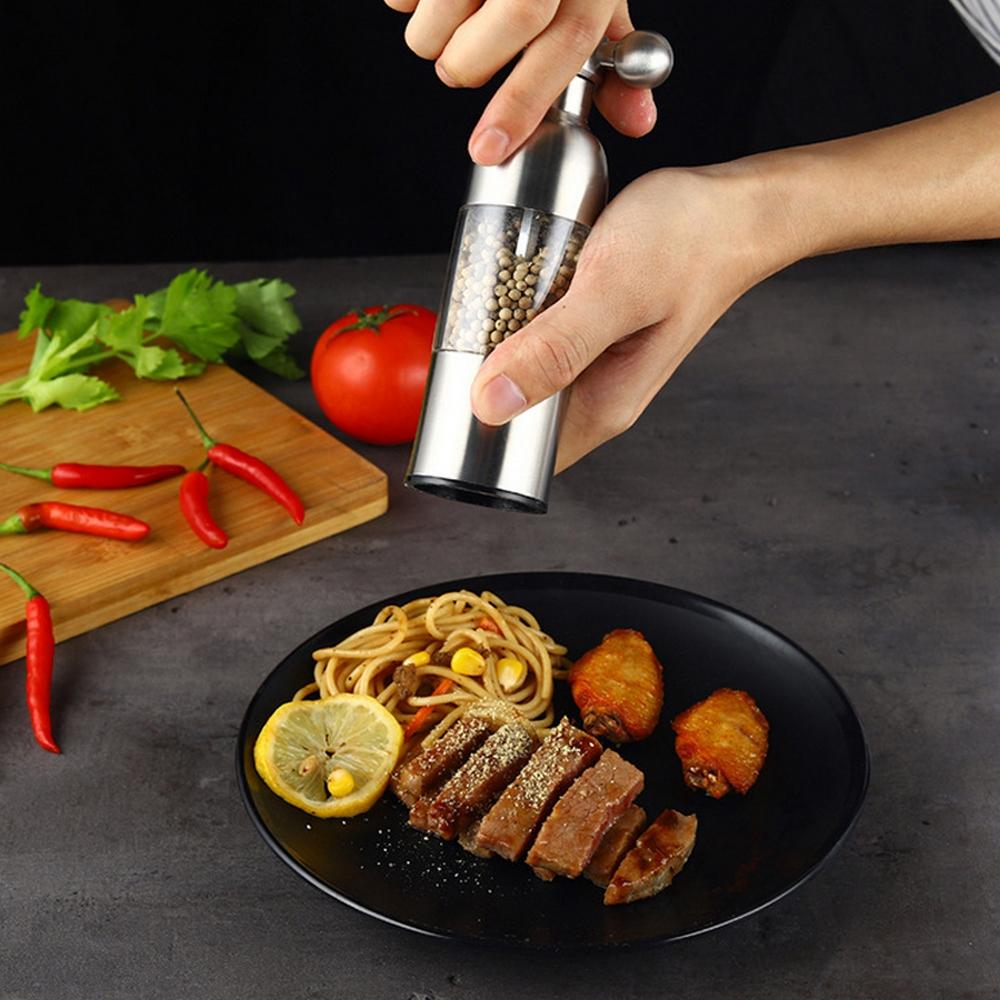 Đồng Hồ Nam Dây Thép Không Gỉ Máy Xay Bằng Tay Muối Và Cối Xay Tiêu Lõi Gốm Mè Gia Vị Máy Xay Tiện Ích Cụ Nhà Bếp BBQ Phụ Kiện