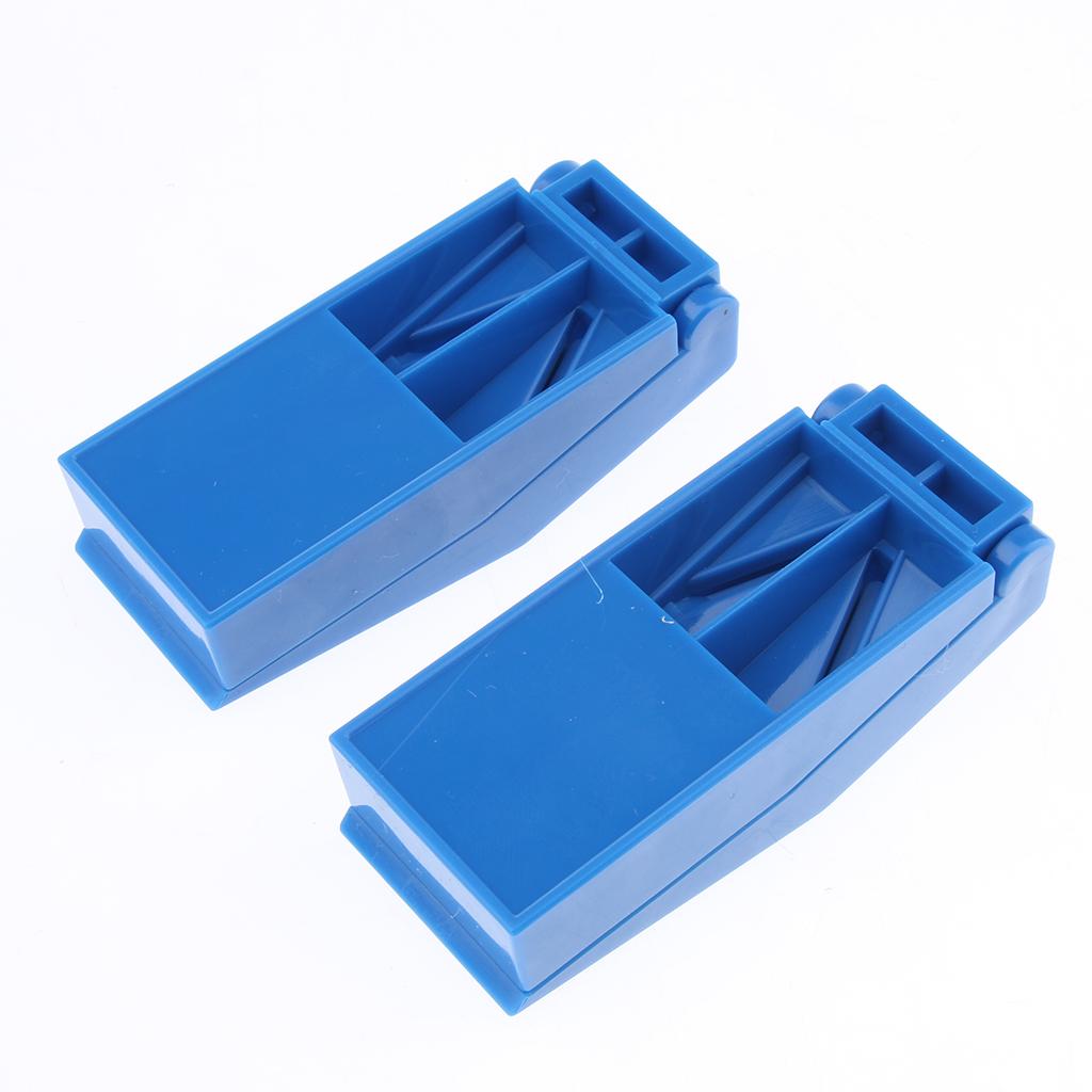 2 Miếng Di động ABS Pill Splitter Cutter Case Container Organizer