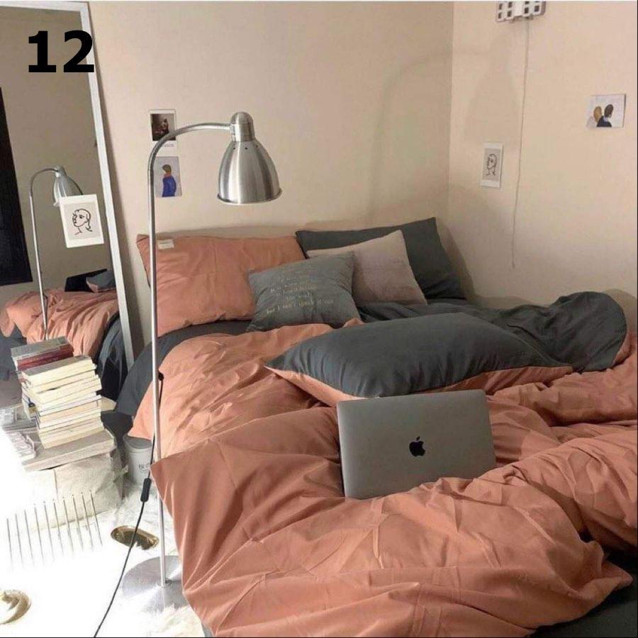 Bộ chăn ga gối vải cotton tici 4 món – chăn mền, drap giường, vỏ gối - ga giường đủ size