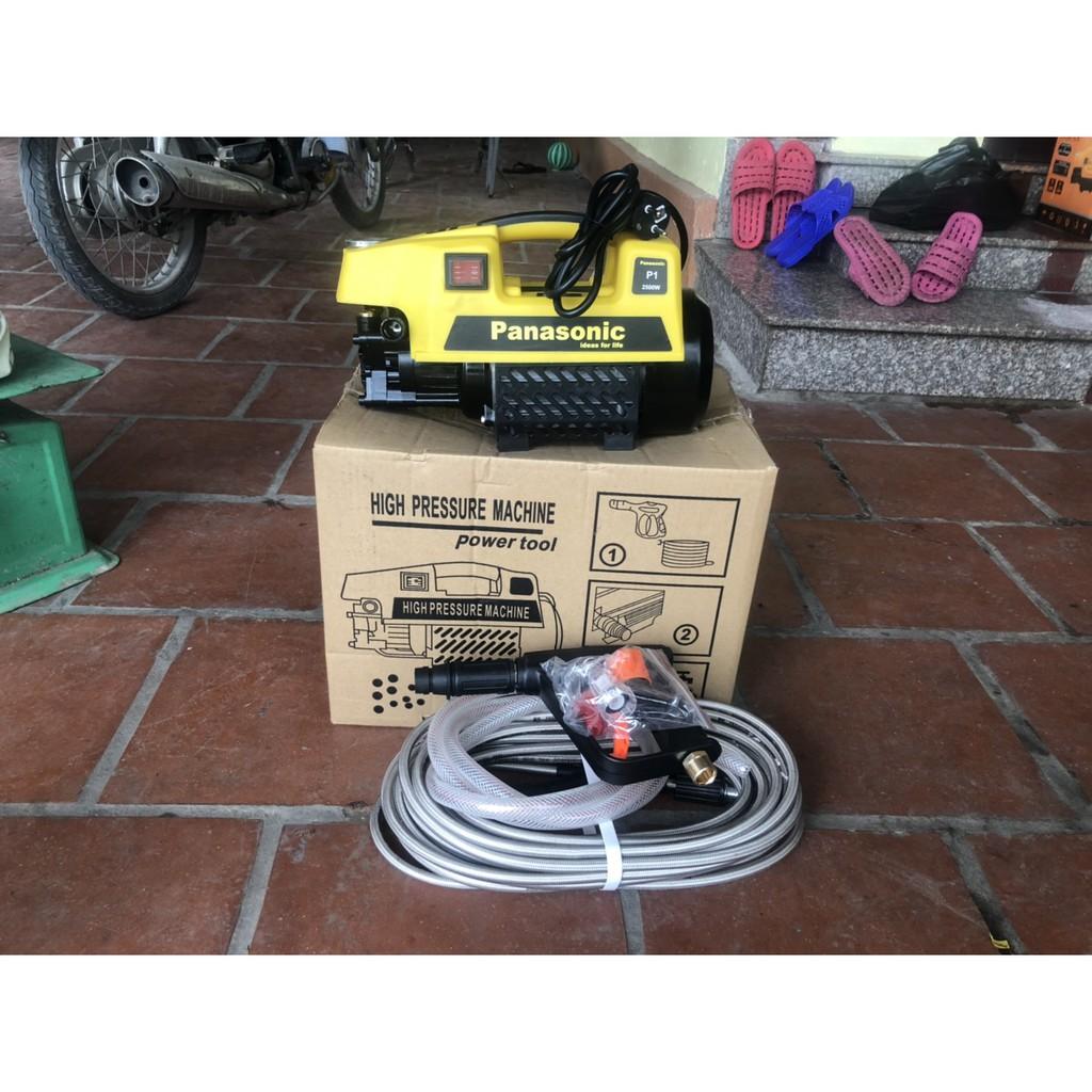 máy rửa xe mini lõi đồng 25000W tặng bình xà phòng - giao màu ngẫu nhiên