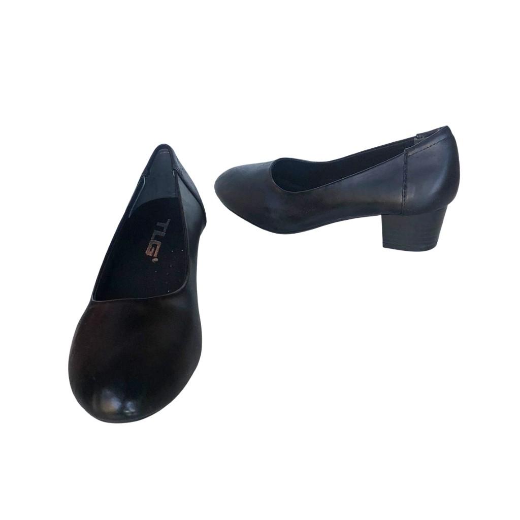 Giày nữ da thật gót 5 phân phong cách hàn quốc 21679