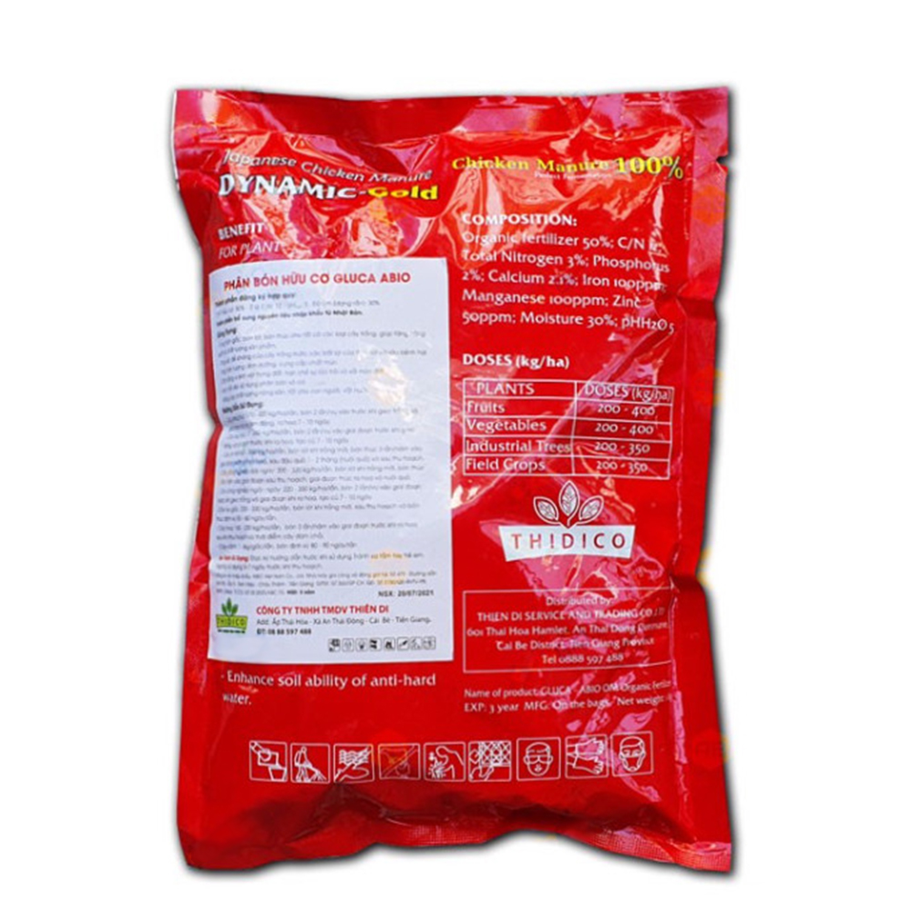 Phân hữu cơ Dynamic Gold Nhật Bản - Gói 1kg