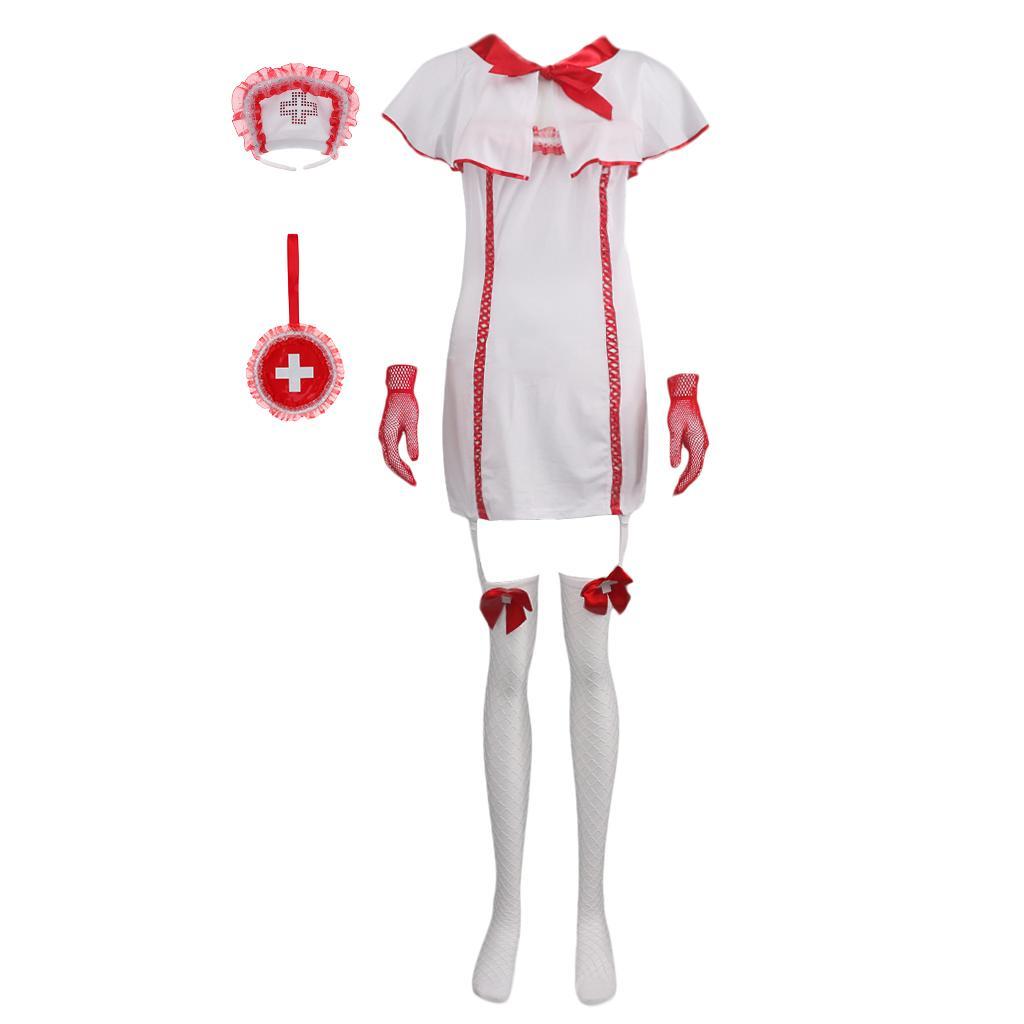 Nurse Fancy Dress Uniform CosplayHalloween Costumes Adults Role Play Outfit