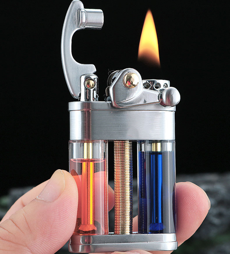 Vỏ Hột Quẹt Bật Lửa Xăng Đá Zorro Z721 Lộ Thiên Kèm 3 Bình Xăng Màu Cực Đẹp - Nhiều Màu