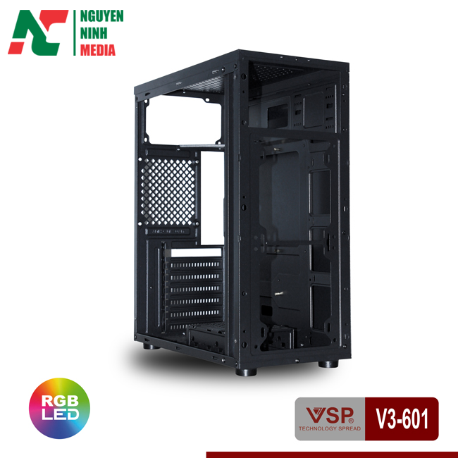 Vỏ Case Máy Tính VSP V3-601 Black (Màu Đen) - Hàng Chính Hãng