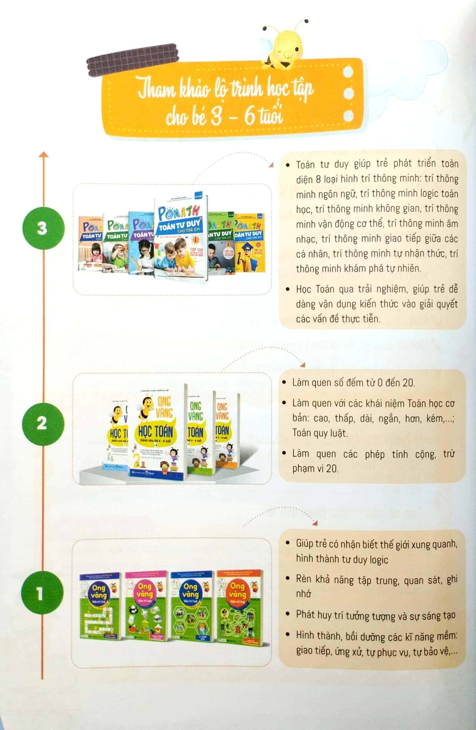 Ong Vàng Siêu Trí Tuệ (Cho Trẻ Từ 3 - 6 Tuổi) - Kỹ Năng Mềm