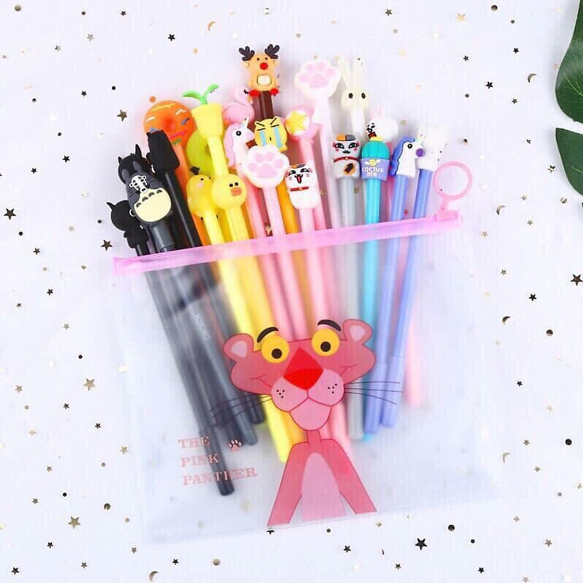 Set 20 Bút Bi Cây Viết Dễ Thương - Có Nhiều Hoạ Tiết Khác Nhau - Tặng kèm Túi Zip Đựng - Hàng Loại 1- Chính Hãng MINIIN