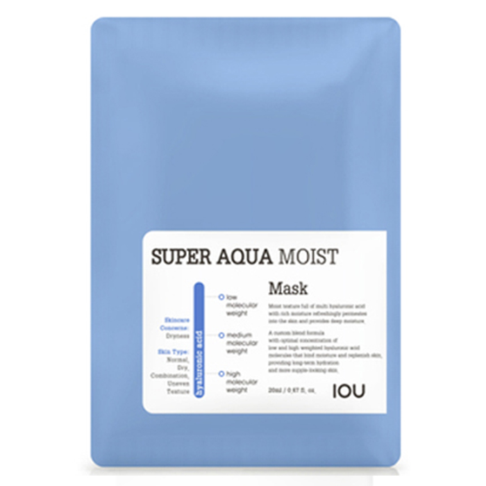 Mặt nạ khoáng chất dưỡng ẩm chuyên sâu và làm trắng da Welcos IOU Super Aqua Moist Mask 20ml