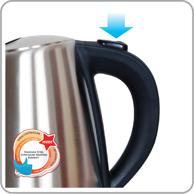 Ấm siêu tốc HASUKA HSK-177 dung tích 1.7L, công suất 1850W đun nhanh, chế độ ngắt tự động tiết kiệm điện tối đa - HÀNG CHÍNH HÃNG