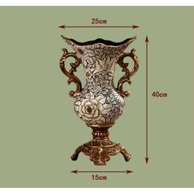 Bình hoa họa tiết vẽ hoa tinh tế mang phong cách tân cổ điển BH21 - Chất liệu: Composite .