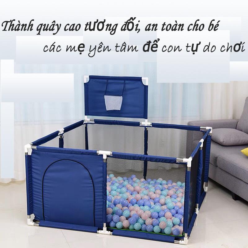 Quây bóng lều chơi bóng cho bé, Nhà bóng cho bé khung inox chữ nhật tặng kèm 10 quả bóng