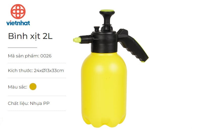 Bình Tưới Cây 2 Lít Việt Nhật Bình Xịt 0026 Cực Bền, Bình Xịt Phun Sương Bình Xịt Muỗi