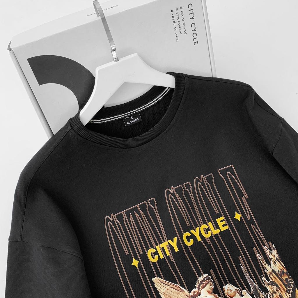 Áo sweater nỉ the heaven City Cycle - áo nỉ sweater unisex form rộng Local Brand