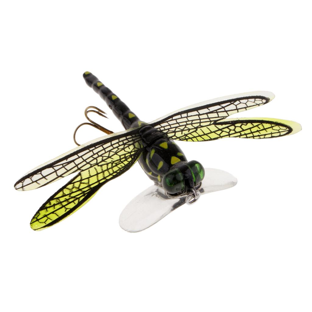 Popper Fishing Bait Life-like Dragonfly Floating Fly Fishing Flies Color F
