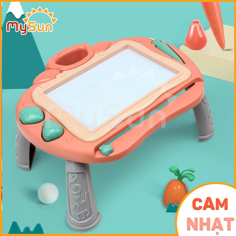 Bảng vẽ TỰ XÓA nam châm cho bé thông minh điện tử có chân bàn đa năng MySun