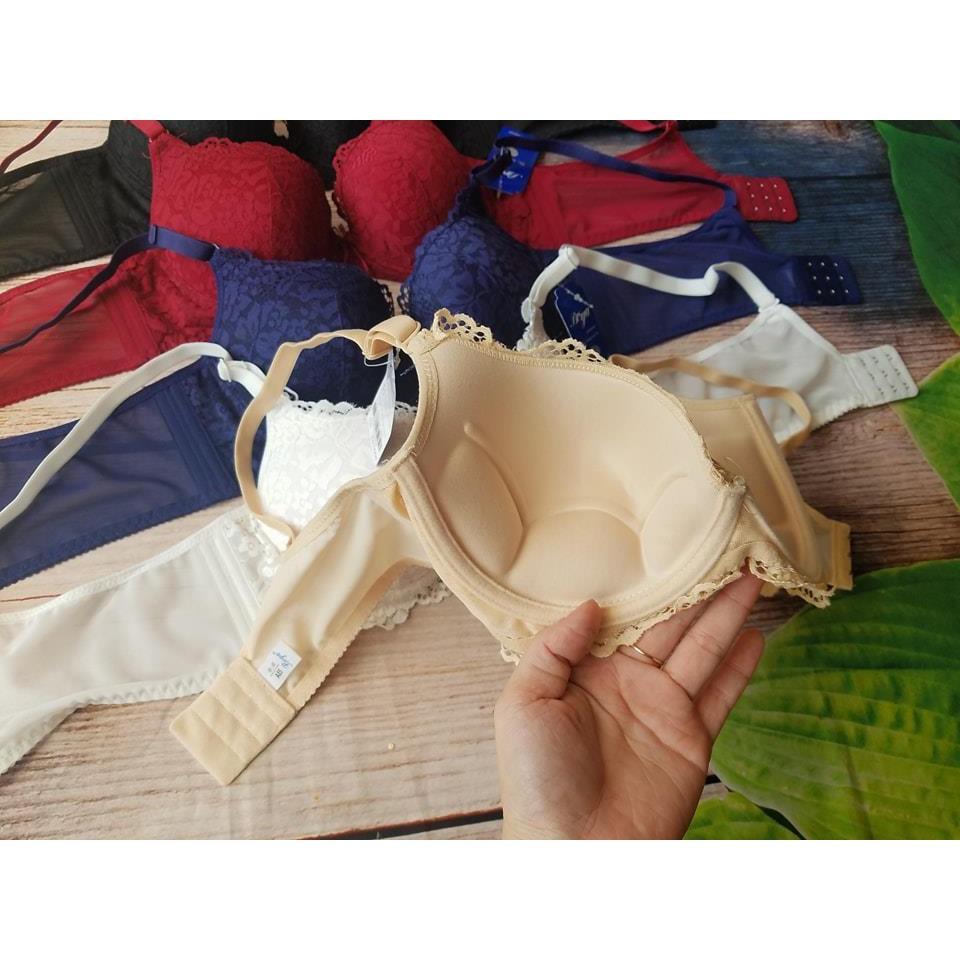 ÁO LÓT NỮ ĐÚC MỎNG REN CÀI SAU 3 MÓC BOYA 003L