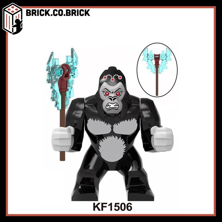 Đồ Chơi Lắp Ráp Mô Hình Khỉ Đột King Kong cầm Rìu Minifig Mới KF1506 KF1507