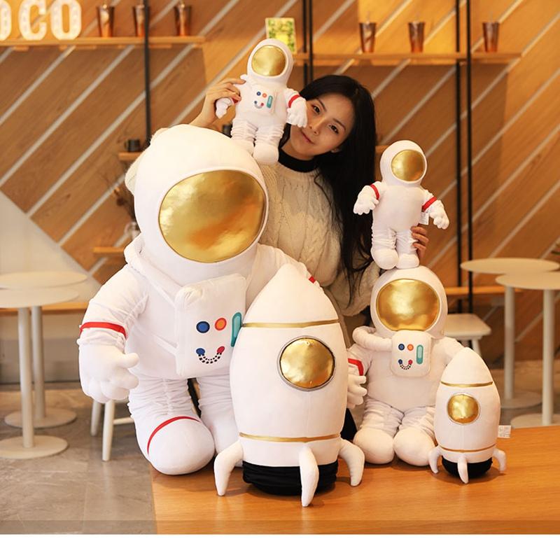 Mô Phỏng Không Gian Loạt Sang Trọng Đồ Chơi Phi Hành Gia Spaceman Tên Lửa Tàu Vũ Trụ Nhồi Bông Sang Trọng Búp Bê Gối Sofa Bé Trai Trẻ Em Quà Tặng Sinh Nhật