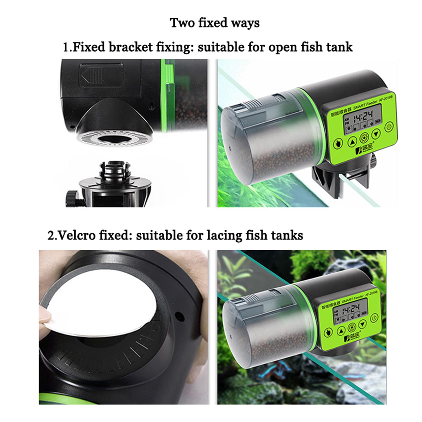 Automatic Fish Feeder, Moisture-Proof Electric Auto Fish Food Feeder Timer Dispenser for Small Fish Turtle Tank or Aquarium, Auto Feeding on Vacation