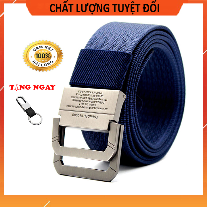 Thắt lưng lính vải bố Mặt thép không gỉ ,Dây lưng Nam quân đội siêu bền đẹp