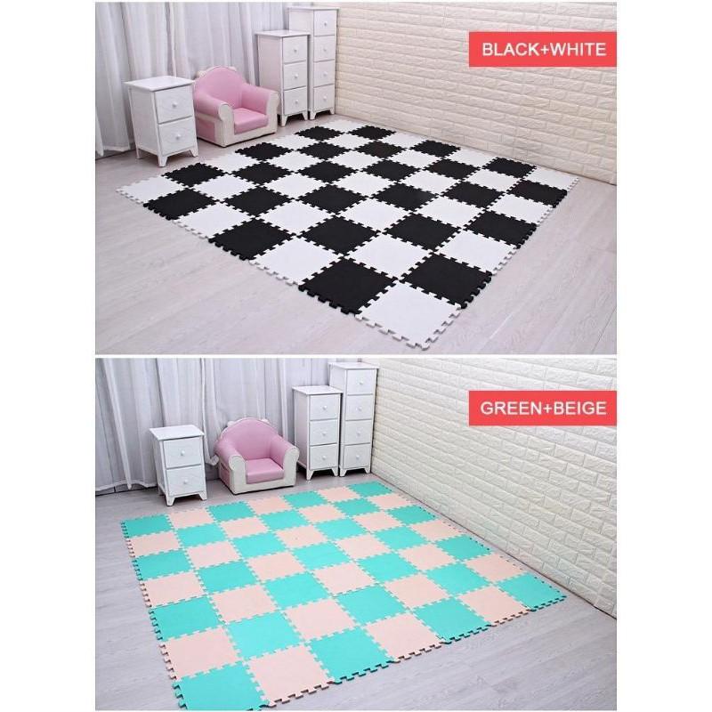 Thảm trắng và xám 30*30