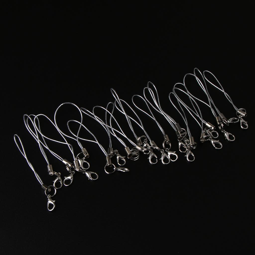 3-5pack 20pcs DIY Mobile Cellphone Keychain Lanyard Charms DIY Rope
