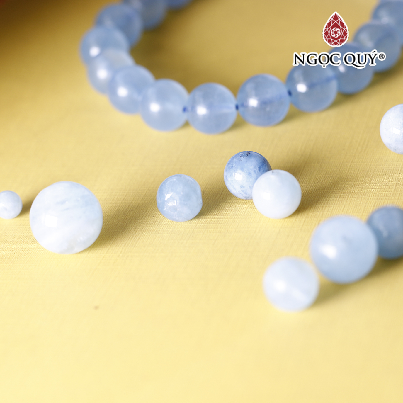 Hạt lẻ đá Aquamarine mệnh thủy, mộc - Ngoc Quý Gemstones