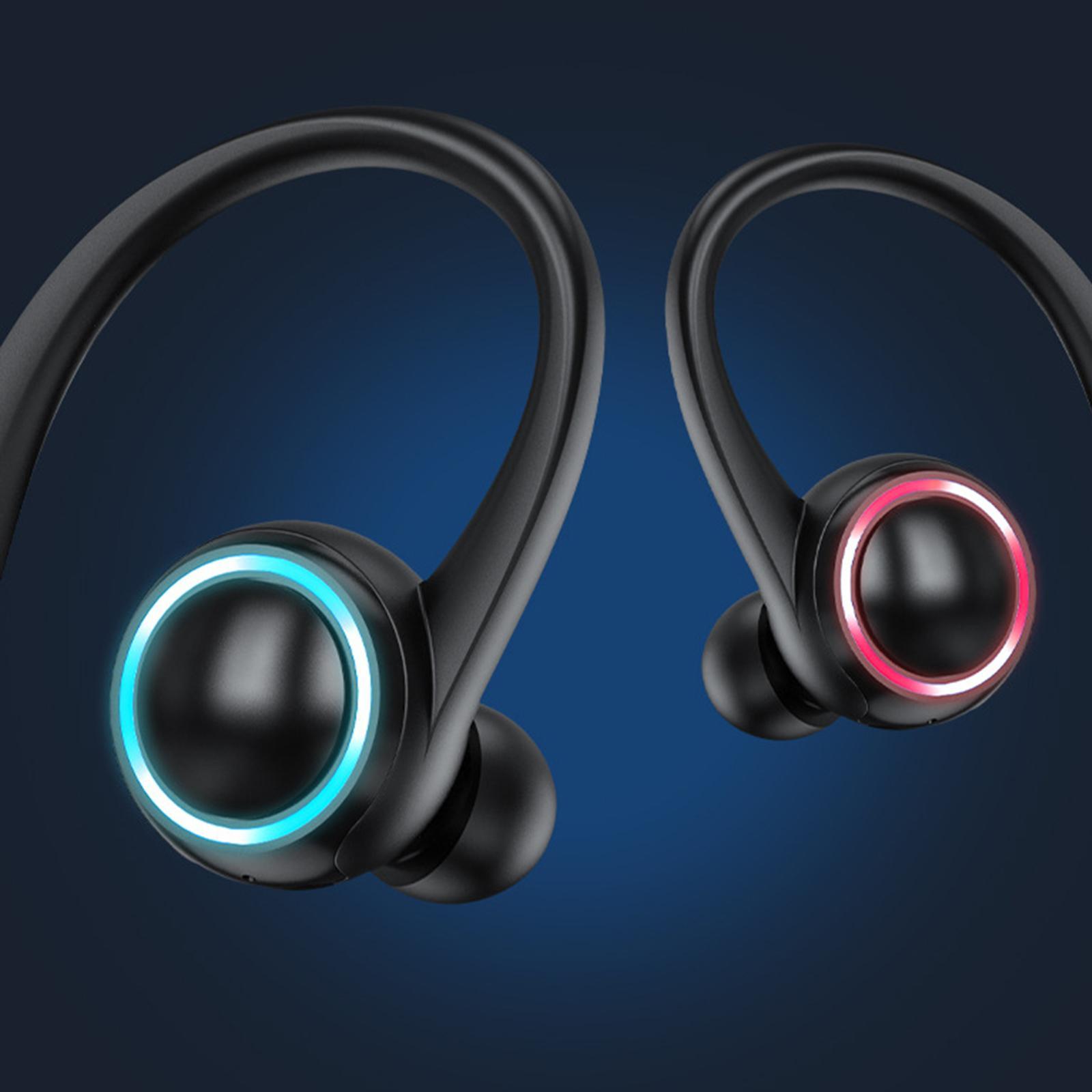 Single Ear Bluetooth Headset Water-Resistant Soft Ear Hook Sweatproof for Hiking