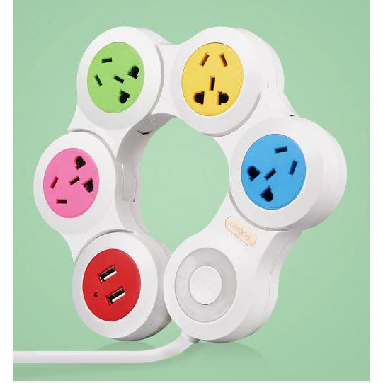 Ổ cắm bẻ cong USB Charger