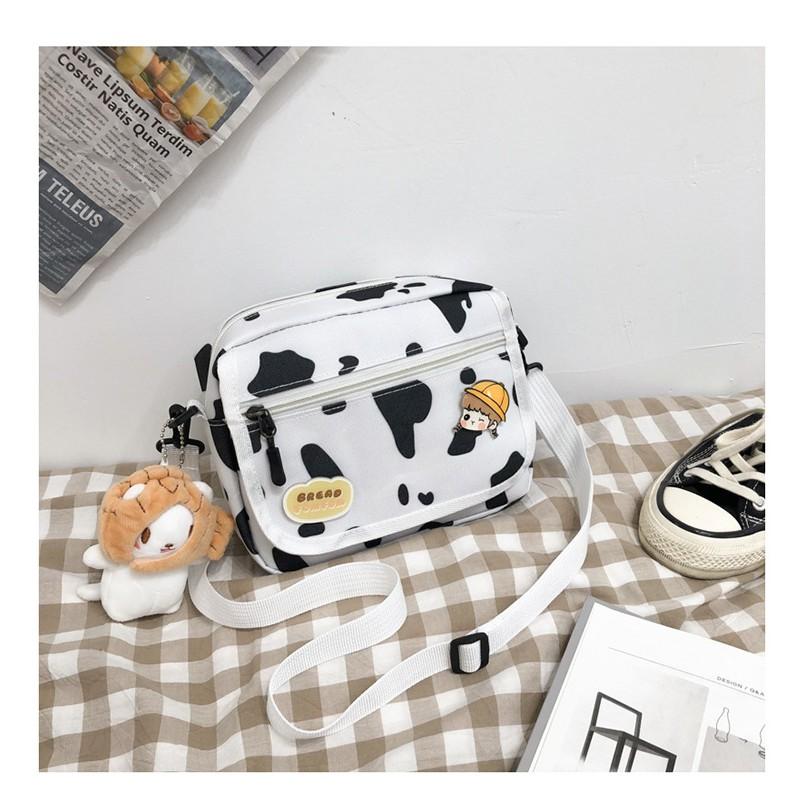 TÚI ĐEO CHÉO NAM NỮ HỌA TIẾT BÒ SỮA