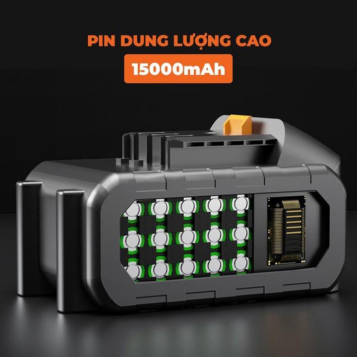 Máy rửa xe dùng pin mini 199V, Máy xịt rửa tăng áp 199V áp lực cao 1400W