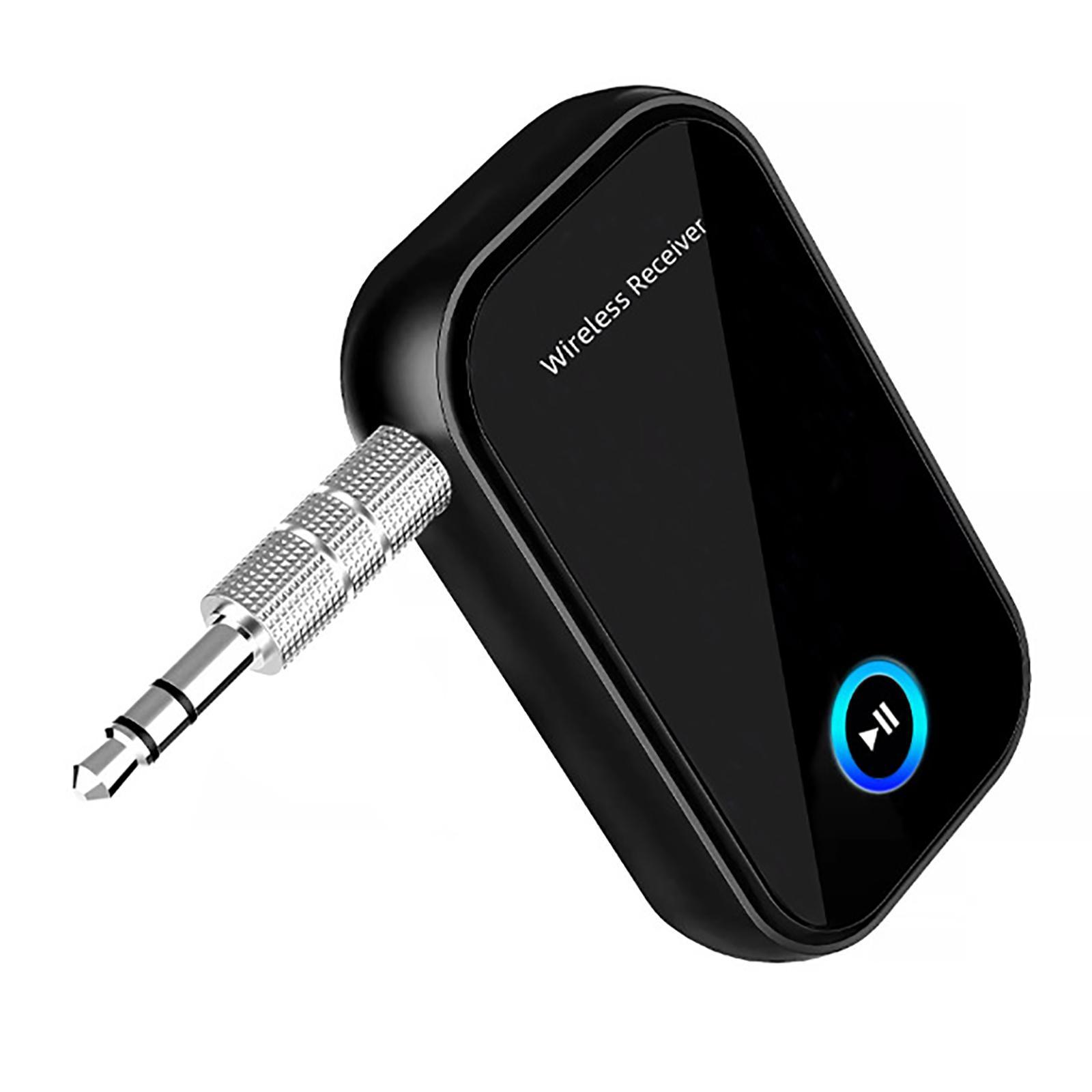 Bluetooth 5.0 AUX Music Adapter Transmitter Receiver with Mic Portable