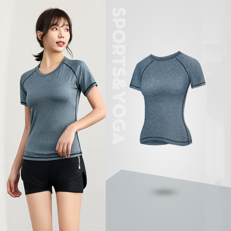 Áo thể thao nữ ngắn tay vải khô nhanh phiên bản Hàn Quốc mã SYJDX0431