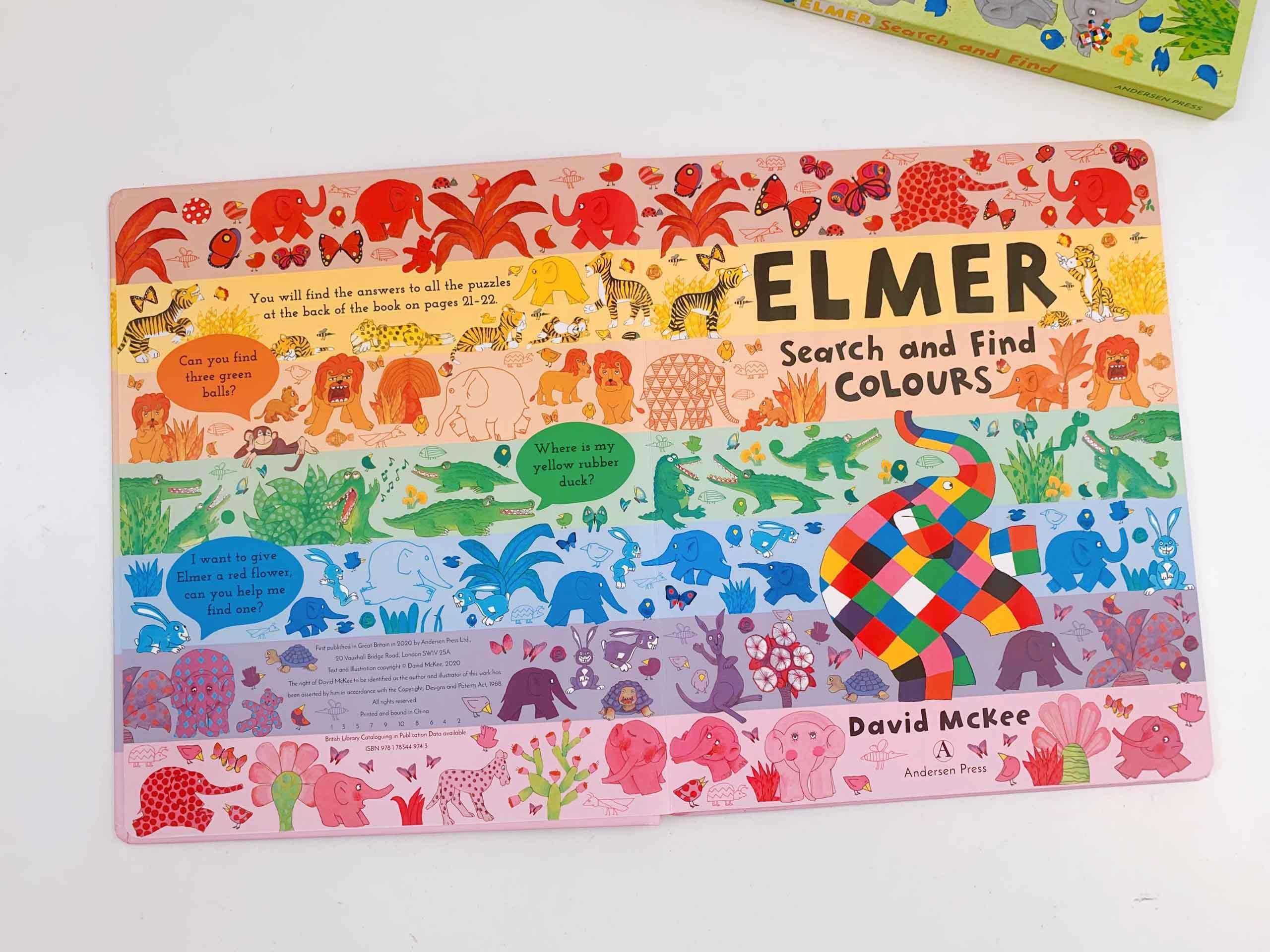 Elmer Search and Find Colours