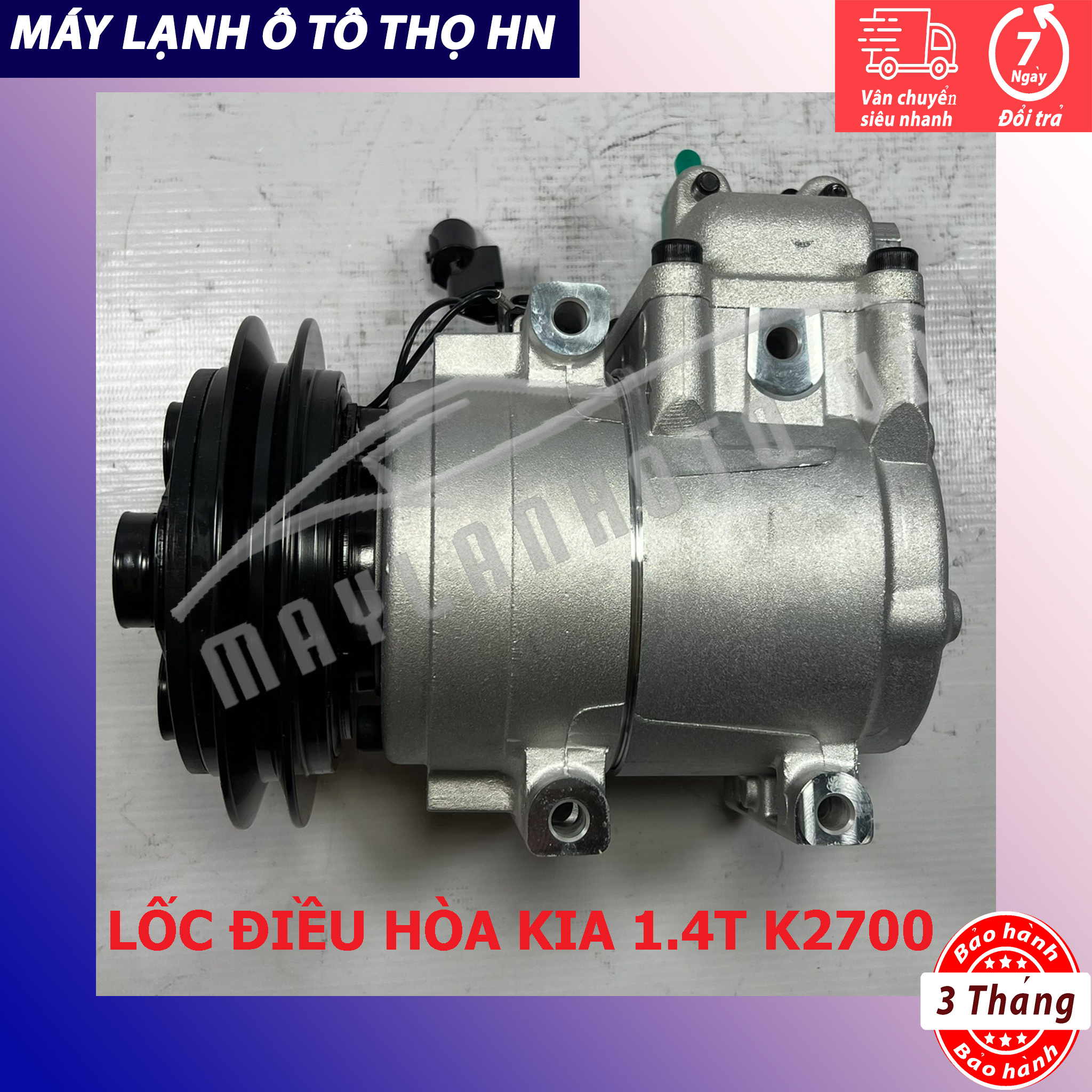 Lốc điều hòa (block,máy nén) Kia 1.4T K2700 - K3000 hàng xịn Hàn Quốc (hàng chính hãng nhập khẩu trực tiếp) 97701-4E201