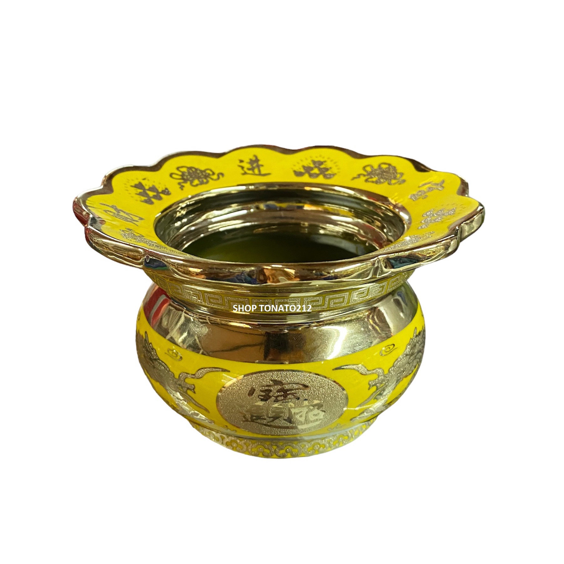 LƯ HƯƠNG,BÁT HƯƠNG KIM SA 3D RỒNG VÀNG ĐƯỜNG KÍNH 8CM,10CM,11.5CM,13.5CM