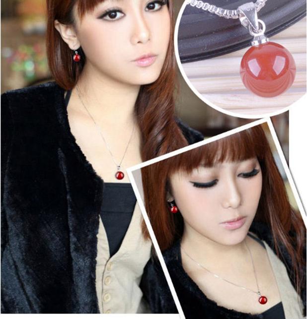 Bộ trang sức Dây chuyền Bông tai nụ tặng nhẫn BHB48