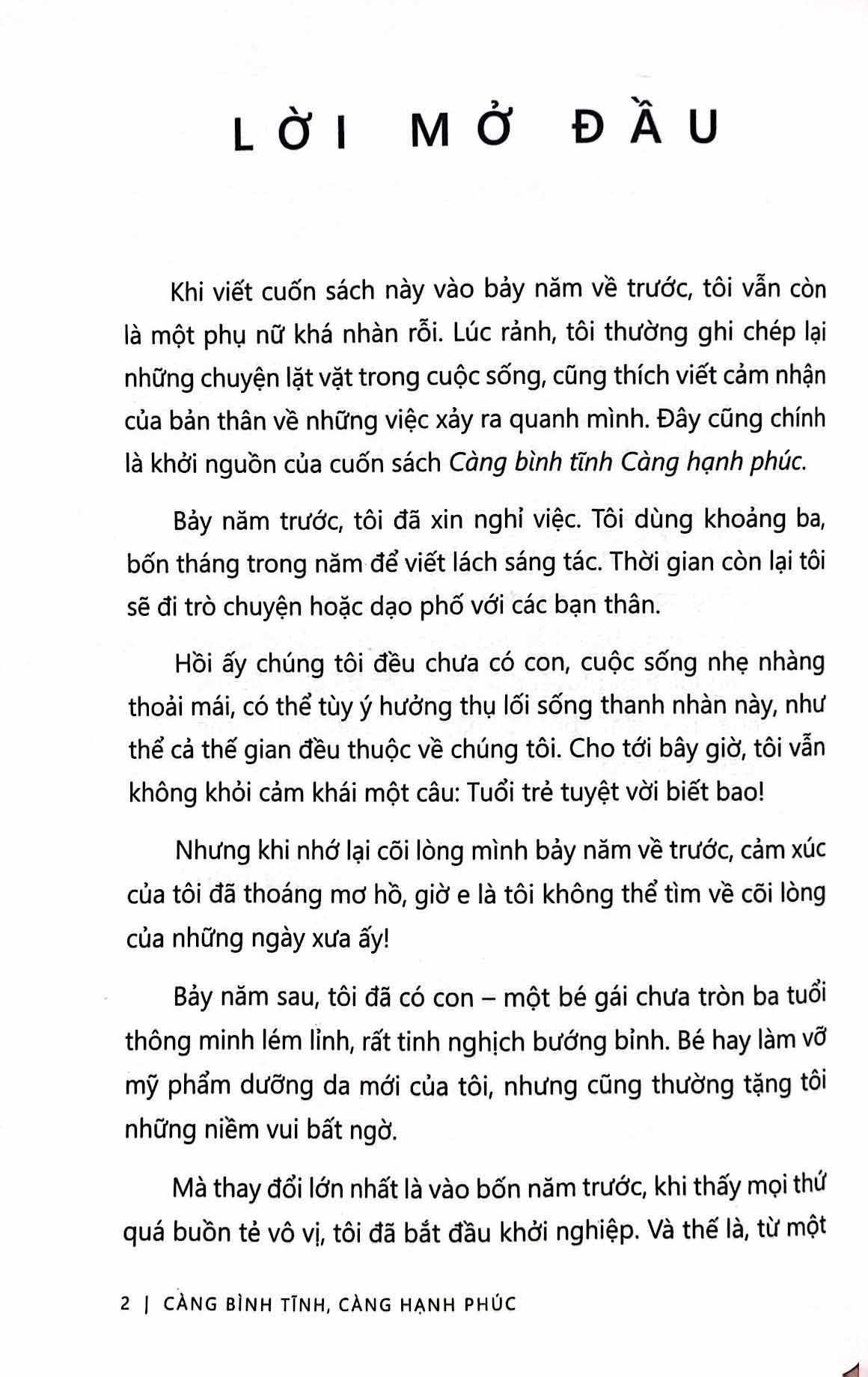 Càng Bình Tĩnh Càng Hạnh Phúc