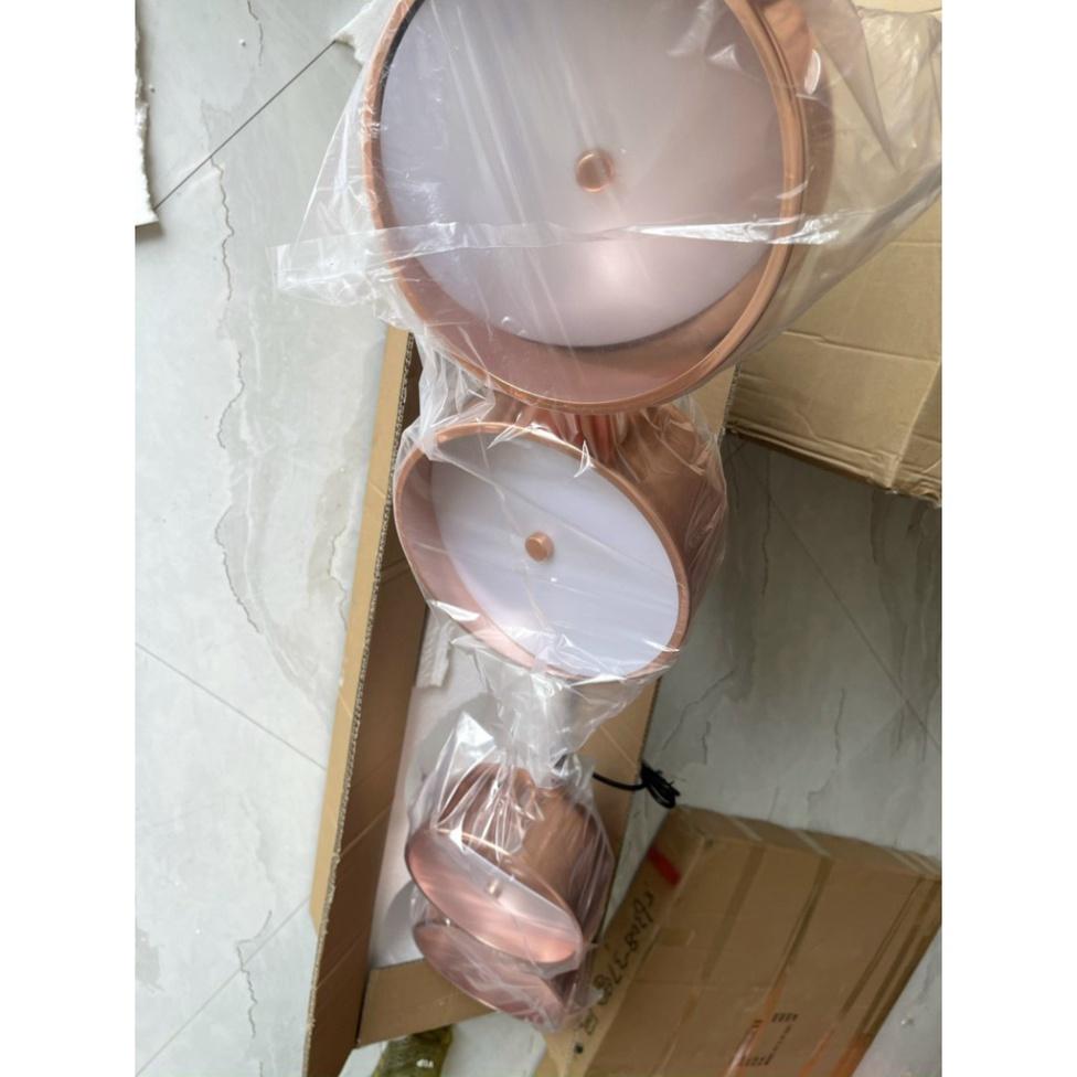 Đèn thả Decor Phục vụ cho Bàn Đảo, phòng Ăn nơi tiếp khách Đèn thả ngang 4 bóng chao màu đồng