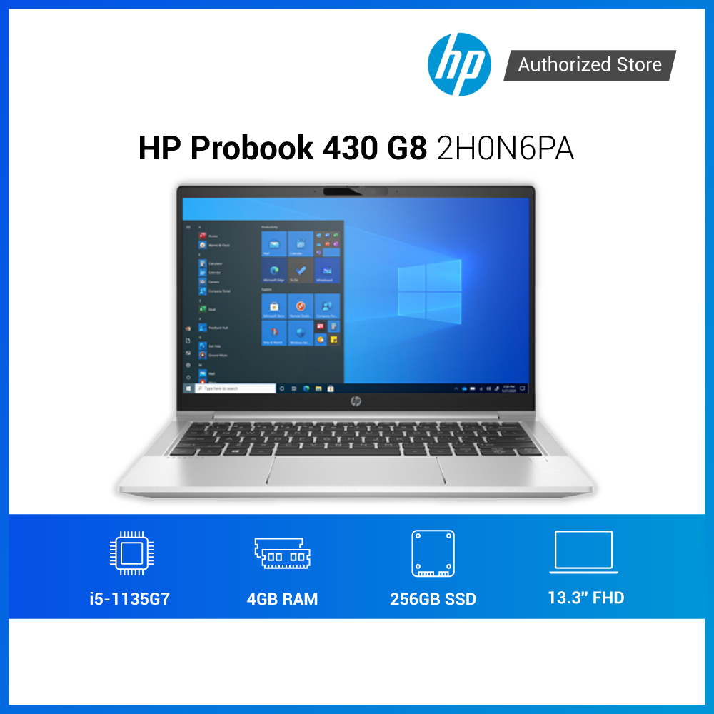 Laptop HP Probook 430 G8 2H0N6PA i5-1135G7/4GD4/256GSSD/13.3FHD/WL/FP/BT/BẠC/LED_KB - Hàng chính hãng