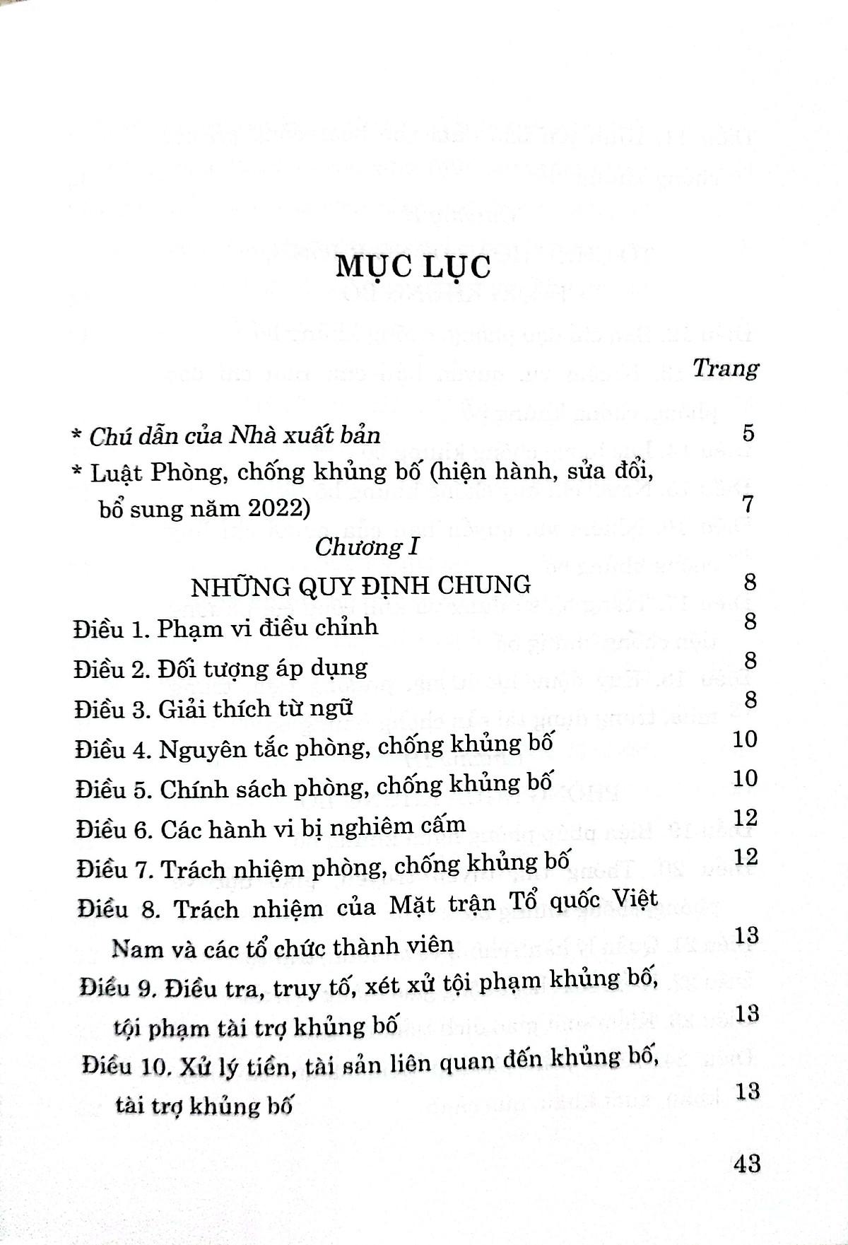 Luật Phòng, Chống Khủng Bố (Hiện Hành) (Sửa Đổi, Bổ Sung Năm 2022)