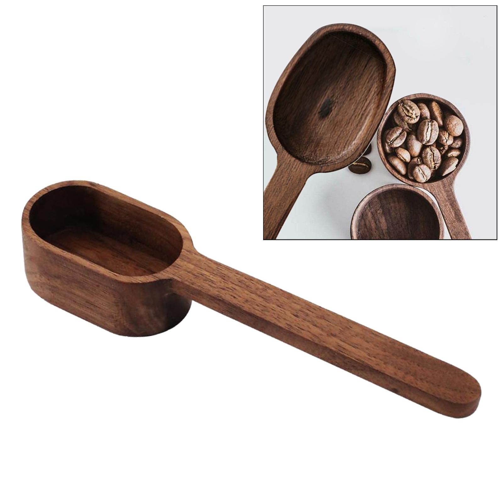 Coffee Scoop, Wooden Coffee Spoon in Black Walnut, Measuring for Coffee Beans, Ground Beans or Tea Tablespoon Home Kitchen Accessories