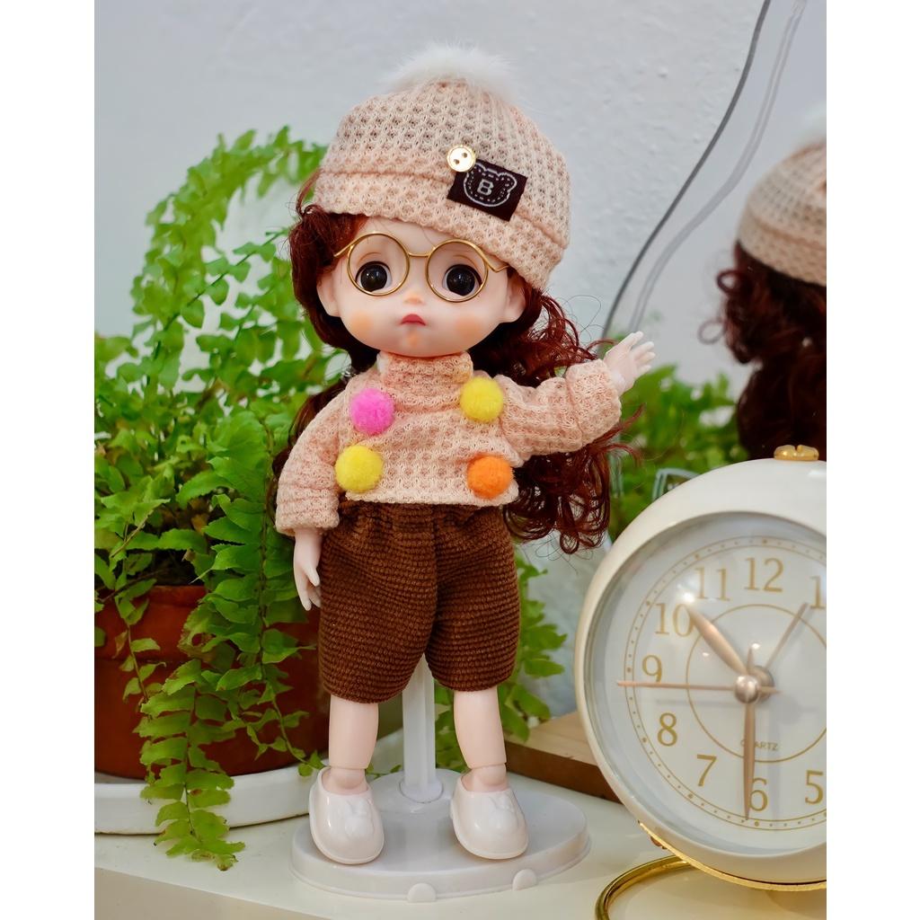 Búp bê mini mặt dỗi siêu cute chiều cao 16 cm