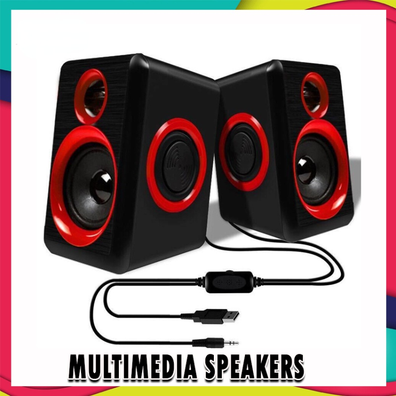 Loa đa phương tiện với loa siêu trầm âm bass usb có dây cung cấp cho PC/máy tính xách tay/màu điện thoại thông minh: màu xanh lam